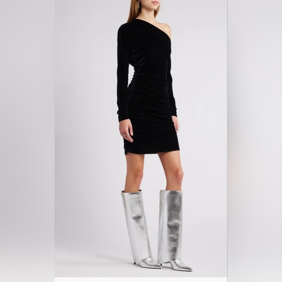 Open Edit Metallic Silver Nyomi Tall Boot (Women) SZ 9.5 - Picture 1 of 9